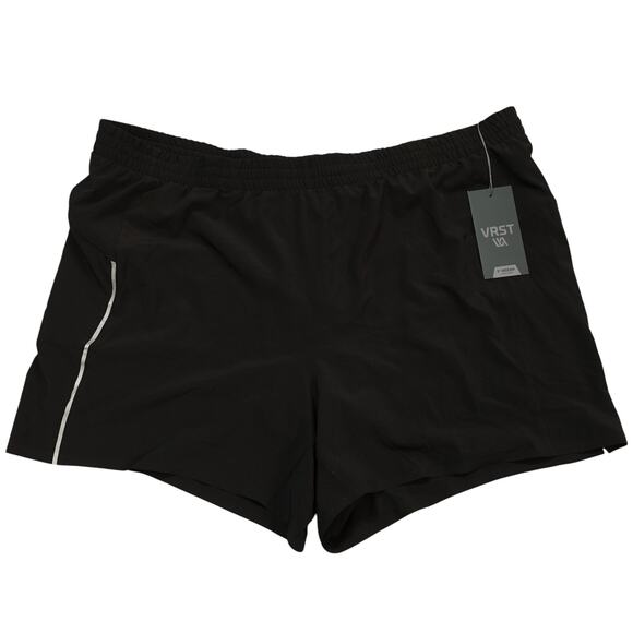 NWT VRST Mens 5” Accelerate Running Short Classic Fit Mid-Rise Pure Black Sz 2XL - Picture 1 of 9